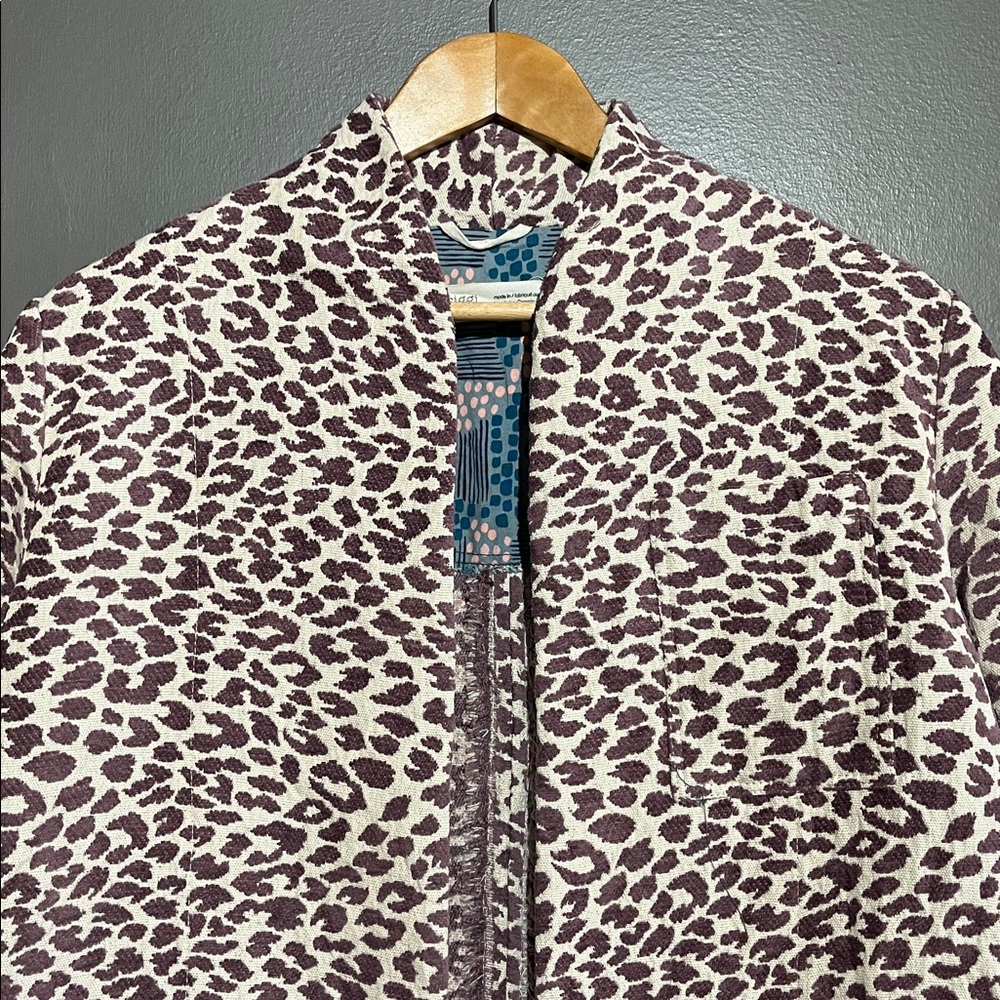 Siggi Clothing Ingrid Leopard Print Labcoat Jacket - Picture 6 of 11
